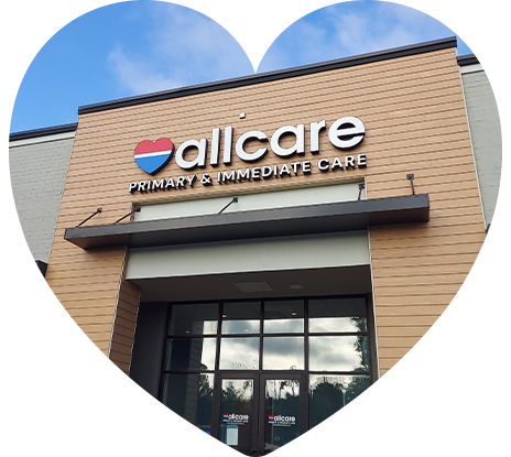 The front of an AllCare office building.